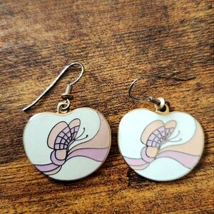 Vintage enamel butterfly earrings